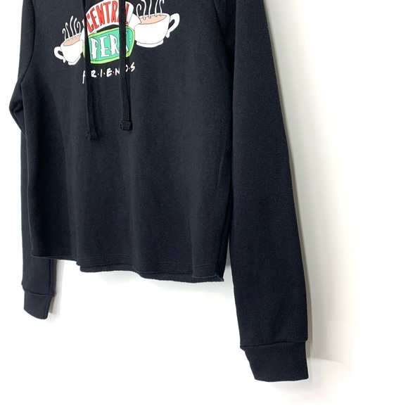 Friends Central Perk Jet Black Graphic Print Soft Hoodie From Kohls Nwt Sz Small - Picture 7 of 16